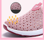 Summer Women's Sports Espadrilles Fashion Breathable Slip On Sneakers For Women Lightweight Walking Shoes Comfortable Elegant Shoes Non Slip Mesh Elegant Design Stevvex