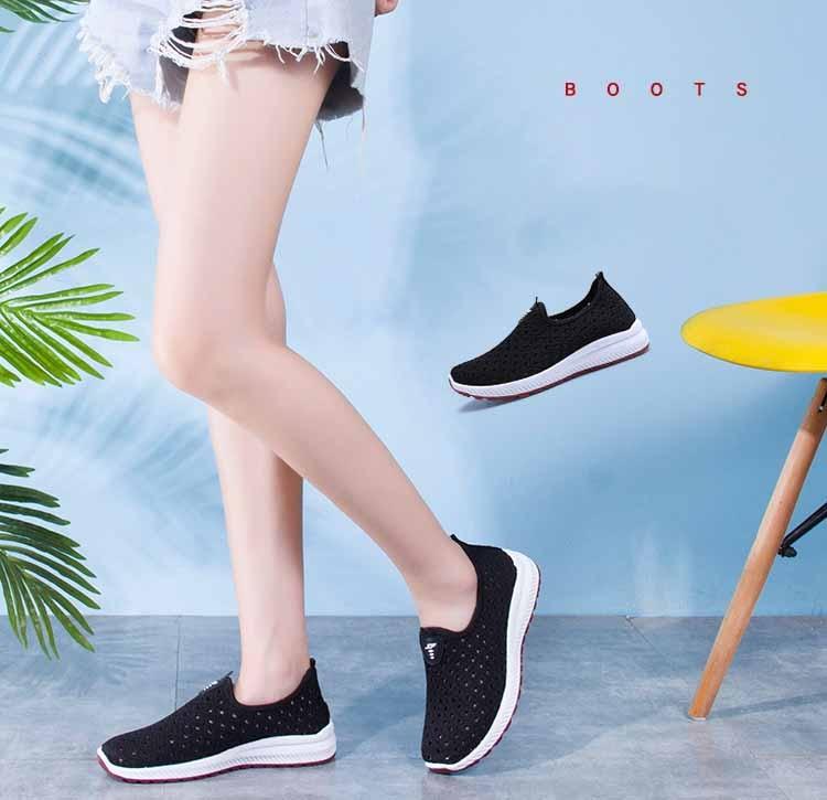 Summer Women's Sports Espadrilles Fashion Breathable Slip On Sneakers For Women Lightweight Walking Shoes Comfortable Elegant Shoes Non Slip Mesh Elegant Design Stevvex