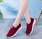 Summer Women's Sports Espadrilles Fashion Breathable Slip On Sneakers For Women Lightweight Walking Shoes Comfortable Elegant Shoes Non Slip Mesh Elegant Design Stevvex