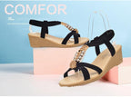 Summer Women Sandals Soft Comfortable Modern Shoes Flat Pearl Sandals Comfortable Ankle Strap Sandals Slip On Flat Sandal Elastic Comfort Summer Shoes Stevvex