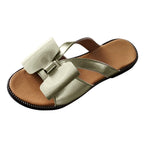 Summer Women Slippers Cute Butterfly-Knot Casual Sandals Lady Slides Flats Slip-On Women Shoes Butterfly Slippers Soft Bottom Comfy Sandals Bathroom Garden Casual Slippers Open-Toe Breathable Travel Shoes