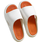 Summer Women Slippers Runway Shoes Outdoor Slides Men Flip Flops Thick Sole Non-slip Beach Pool Outdoor Slippers Anti-Slip Shower Spa Bath Pool Gym Slides Flip Flop Open Toe Comfortable Soft Sandals Casual Shoes Stevvex