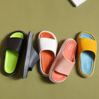 Summer Women Slippers Runway Shoes Outdoor Slides Men Flip Flops Thick Sole Non-slip Beach Pool Outdoor Slippers Anti-Slip Shower Spa Bath Pool Gym Slides Flip Flop Open Toe Comfortable Soft Sandals Casual Shoes Stevvex