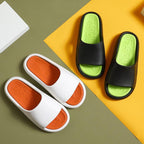 Summer Women Slippers Runway Shoes Outdoor Slides Men Flip Flops Thick Sole Non-slip Beach Pool Outdoor Slippers Anti-Slip Shower Spa Bath Pool Gym Slides Flip Flop Open Toe Comfortable Soft Sandals Casual Shoes Stevvex