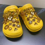 Summer Women Slippers Shoes With Charms Jewelry Garden Shoes Wedges Platform Sandals Antiskid Clogs Crystal Shoe Charms For Clog Sandals Jewelry Pearl Rhinestones Diamond Bling Shoe Decoration Fits Hole Shoes For Women