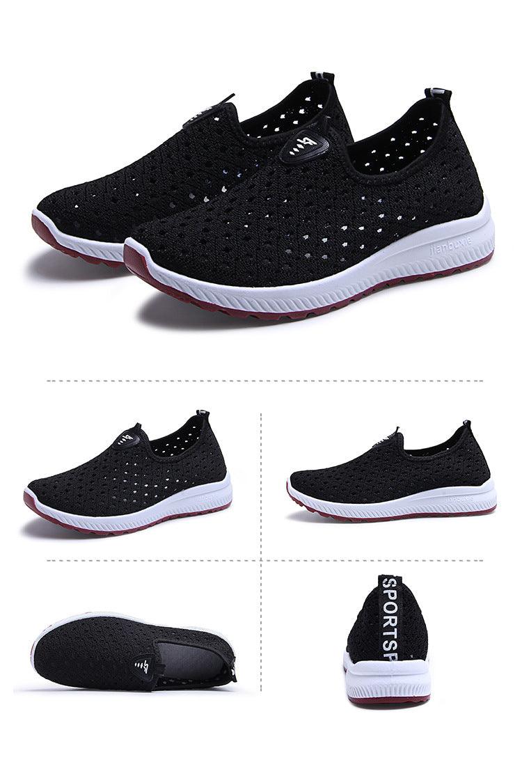 Summer Womens Shoes Breathable Mesh Sneakers Slip On Flats Espadrilles Fashion Trainers Women Comfortable Pink Couple Shoes Outdoor Walking Footwear Shoes Stevvex