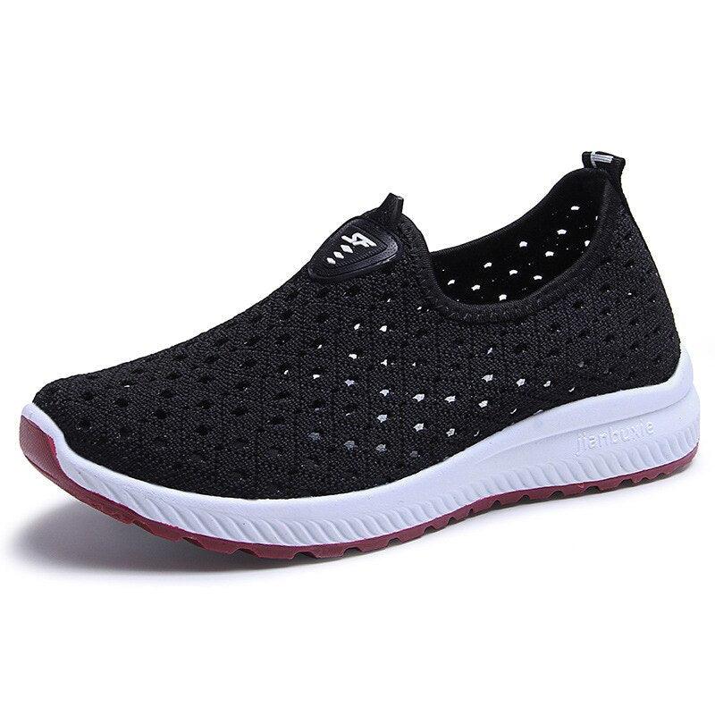 Summer Womens Shoes Breathable Mesh Sneakers Slip On Flats Espadrilles Fashion Trainers Women Comfortable Pink Couple Shoes Outdoor Walking Footwear Shoes Stevvex