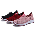 Summer Womens Shoes Breathable Mesh Sneakers Slip On Flats Espadrilles Fashion Trainers Women Comfortable Pink Couple Shoes Outdoor Walking Footwear Shoes Stevvex