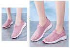 Summer Womens Shoes Breathable Mesh Sneakers Slip On Flats Espadrilles Fashion Trainers Women Comfortable Pink Couple Shoes Outdoor Walking Footwear Shoes Stevvex