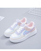 Summer Womens Stylish Sneakers White Tennis Women  Slip On Female Row Shoes Platform Flats Casual Lace Up Woman Comfort Walking Shoes White Women Breathable Sneakers Stevvex