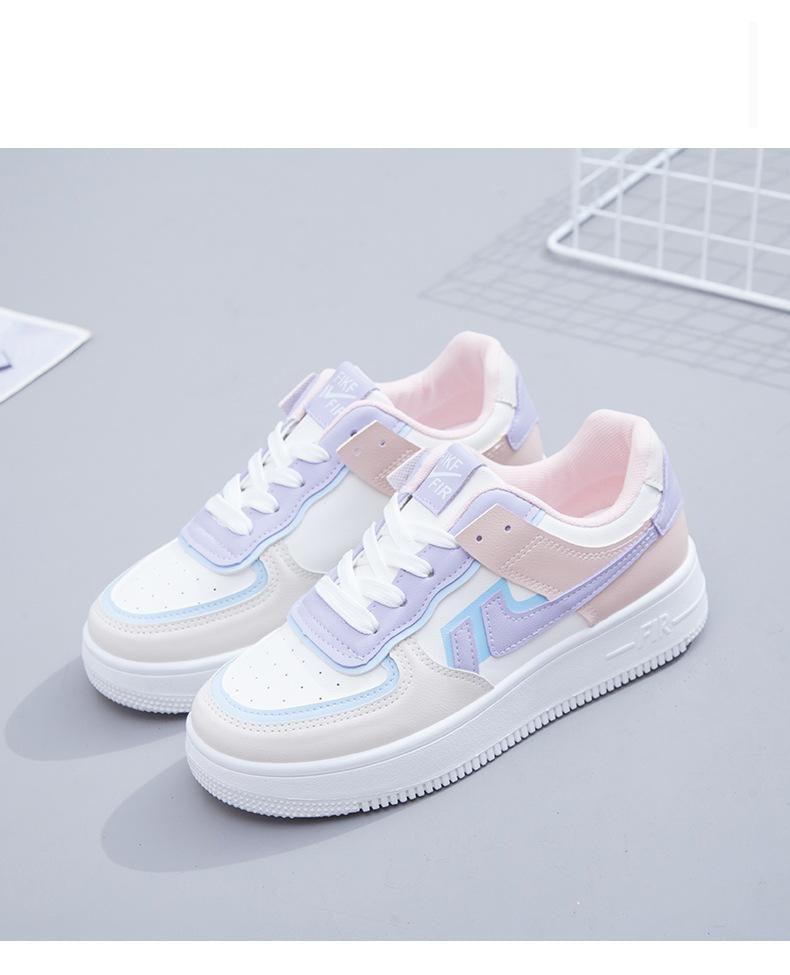 Summer Womens Stylish Sneakers White Tennis Women  Slip On Female Row Shoes Platform Flats Casual Lace Up Woman Comfort Walking Shoes White Women Breathable Sneakers Stevvex