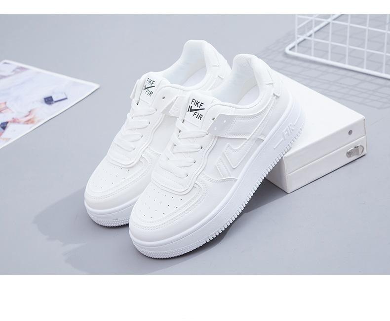 Summer Womens Stylish Sneakers White Tennis Women  Slip On Female Row Shoes Platform Flats Casual Lace Up Woman Comfort Walking Shoes White Women Breathable Sneakers Stevvex