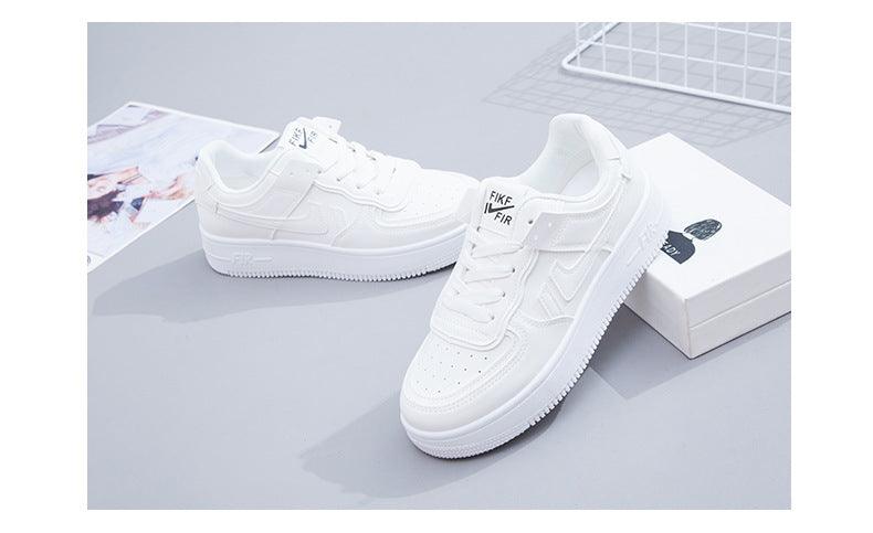 Summer Womens Stylish Sneakers White Tennis Women  Slip On Female Row Shoes Platform Flats Casual Lace Up Woman Comfort Walking Shoes White Women Breathable Sneakers Stevvex