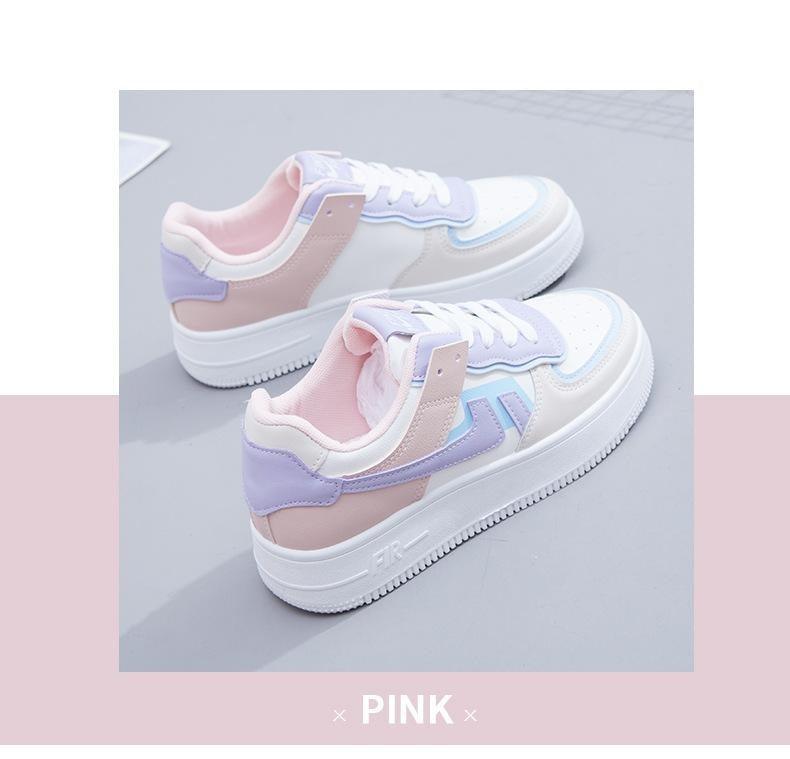Summer Womens Stylish Sneakers White Tennis Women  Slip On Female Row Shoes Platform Flats Casual Lace Up Woman Comfort Walking Shoes White Women Breathable Sneakers Stevvex