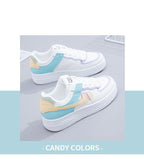 Summer Womens Stylish Sneakers White Tennis Women  Slip On Female Row Shoes Platform Flats Casual Lace Up Woman Comfort Walking Shoes White Women Breathable Sneakers Stevvex