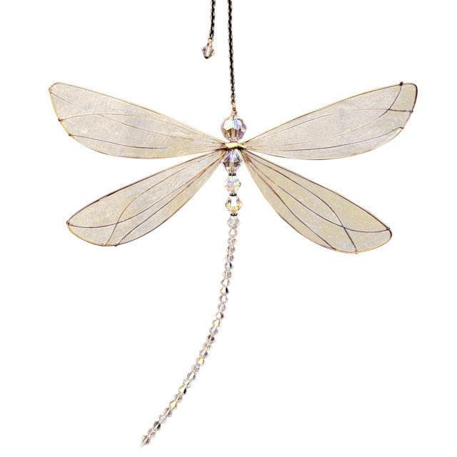 Sun Catcher Ornament Window Crystal Guardian Angel Wing  Prism Pendant Rainbow Maker Collection Crystal Dragonflys Sun-catcher Wind Chimes Home Garden Hanging Decor Gifts Photography Prop Festival Decoration Stevvex