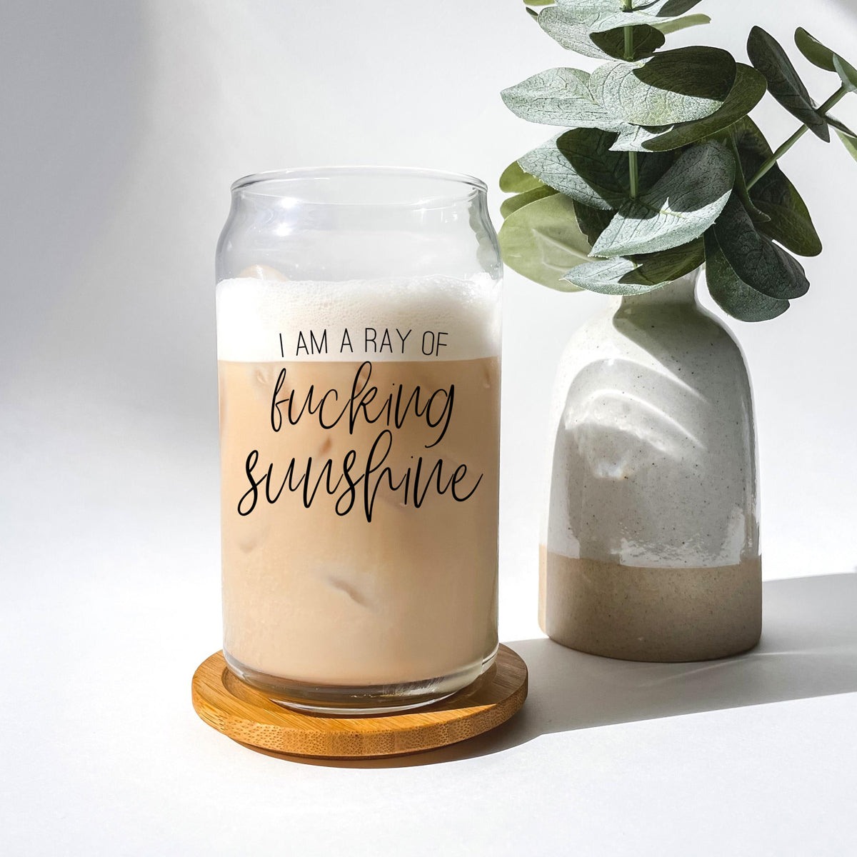 17oz Glass Tumbler With Bamboo Lid, 2 Stainless Straws and Cleaner, Sassy BandsCo Straps