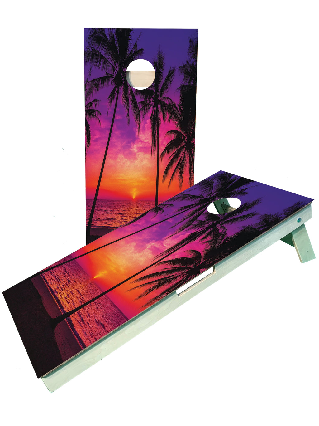 Tropical Sunset Escape Cornhole Boards - SJB-DIAMOND ELITES