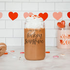 17oz Glass Tumbler With Bamboo Lid, 2 Stainless Straws and Cleaner, Sassy BandsCo Straps