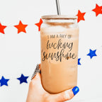 17oz Glass Tumbler With Bamboo Lid, 2 Stainless Straws and Cleaner, Sassy BandsCo Straps