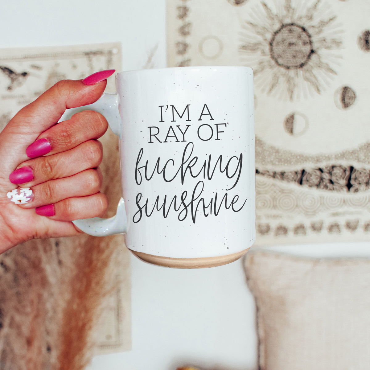 16oz Inspirational Ceramic Coffee Mug Motivational Morning Prayer Mug Sunrise Determination BandsCo Straps