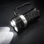 Super Bright High Lumen Underwater and Powerful Waterproof  LED Torchlight with Magnetic Control Switch Diving Light Dive Flashlight For Camping Hiking Running Jogging Diving Household Use Stevvex