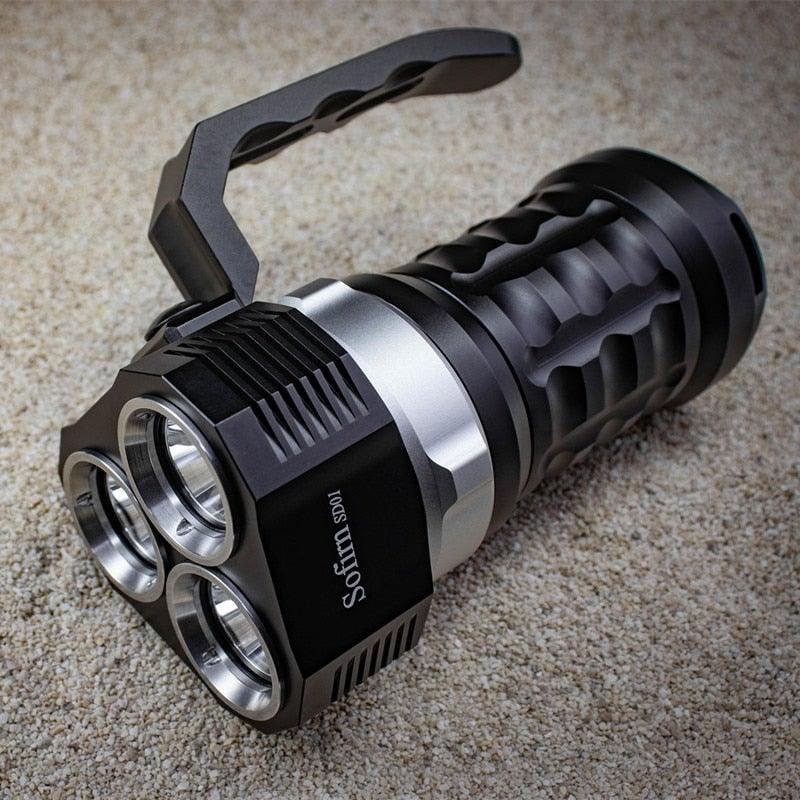 Super Bright High Lumen Underwater and Powerful Waterproof  LED Torchlight with Magnetic Control Switch Diving Light Dive Flashlight For Camping Hiking Running Jogging Diving Household Use Stevvex