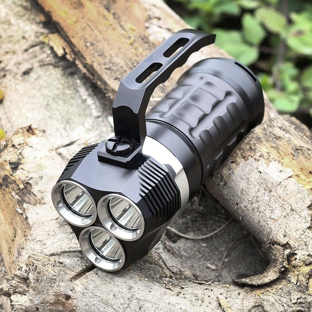 Super Bright High Lumen Underwater and Powerful Waterproof  LED Torchlight with Magnetic Control Switch Diving Light Dive Flashlight For Camping Hiking Running Jogging Diving Household Use Stevvex