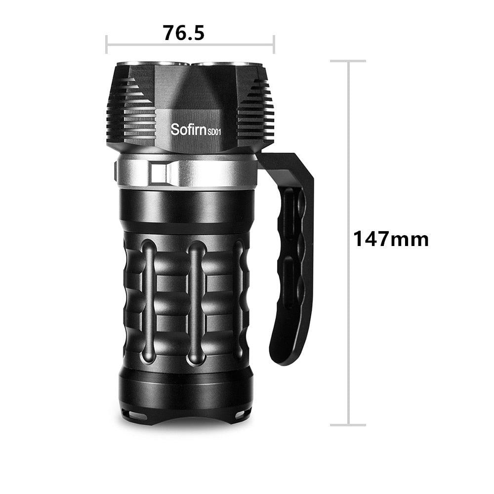 Super Bright High Lumen Underwater and Powerful Waterproof  LED Torchlight with Magnetic Control Switch Diving Light Dive Flashlight For Camping Hiking Running Jogging Diving Household Use Stevvex
