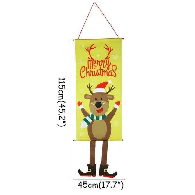 Super Cute Merry Christmas Decorations For Home Ornaments Garland New Year Xmas Door Decor Hanging Cloth Gifts Stevvex