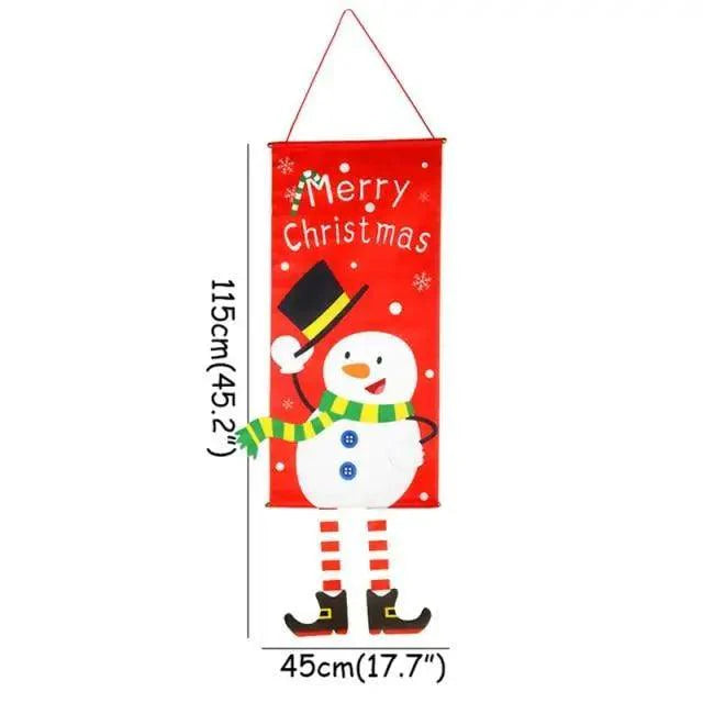 Super Cute Merry Christmas Decorations For Home Ornaments Garland New Year Xmas Door Decor Hanging Cloth Gifts Stevvex