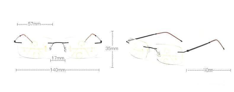 Super Light Multifocal Progressive Reading Glasses For Men And Women Anti Blue Light Near Far Sight Eyewear For Men And Women Rimless Progressive Multifocus Reading Glasses Blue Light Blocking No Line Multifocal Computer Readers for Women Men Stevvex