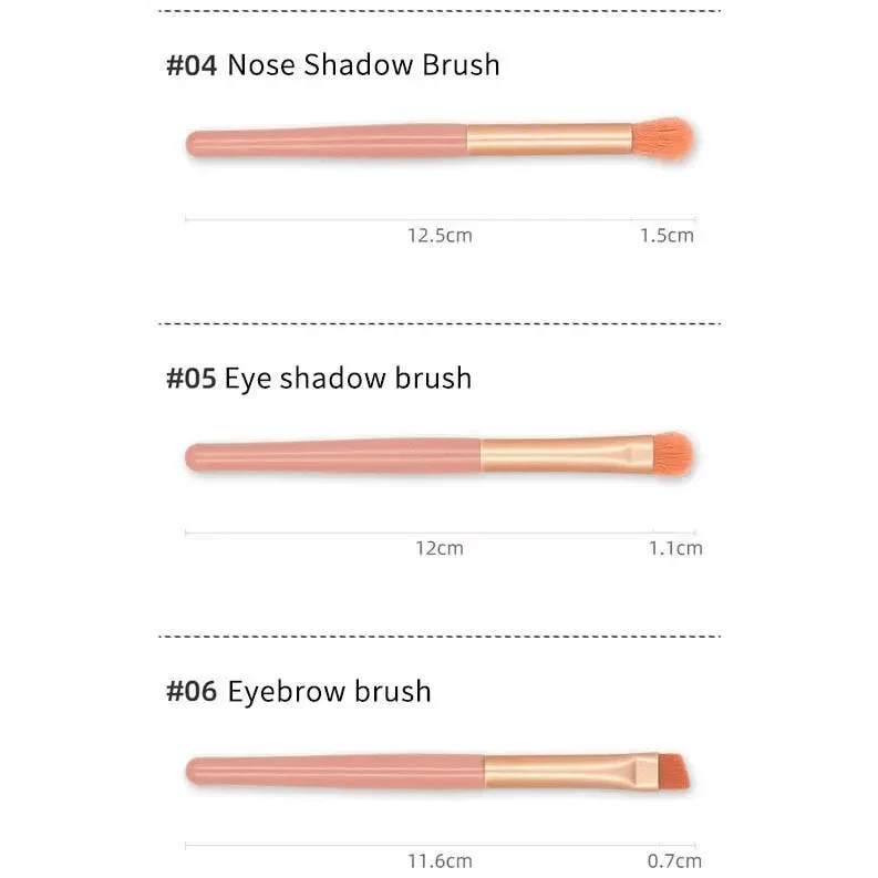 Super Luxury Quality Amazing 8Pcs Mini Travel Portable Soft Makeup Brushes Set Cosmetic Powder Eye Shadow Foundation Blush Blending Beauty Make Up Brush Tool Stevvex