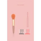 Super Luxury Quality Amazing 8Pcs Mini Travel Portable Soft Makeup Brushes Set Cosmetic Powder Eye Shadow Foundation Blush Blending Beauty Make Up Brush Tool Stevvex