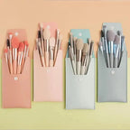 Super Luxury Quality Amazing 8Pcs Mini Travel Portable Soft Makeup Brushes Set Cosmetic Powder Eye Shadow Foundation Blush Blending Beauty Make Up Brush Tool Stevvex