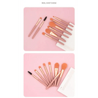 Super Luxury Quality Amazing 8Pcs Mini Travel Portable Soft Makeup Brushes Set Cosmetic Powder Eye Shadow Foundation Blush Blending Beauty Make Up Brush Tool Stevvex