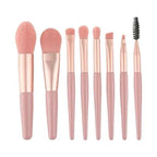 Super Luxury Quality Amazing 8Pcs Mini Travel Portable Soft Makeup Brushes Set Cosmetic Powder Eye Shadow Foundation Blush Blending Beauty Make Up Brush Tool Stevvex
