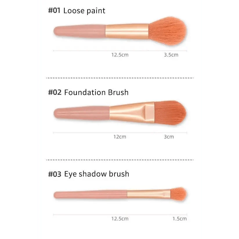 Super Luxury Quality Amazing 8Pcs Mini Travel Portable Soft Makeup Brushes Set Cosmetic Powder Eye Shadow Foundation Blush Blending Beauty Make Up Brush Tool Stevvex