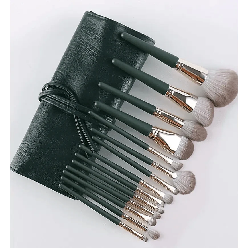 Super Quality 14Pcs Makeup Brushes Set Cosmetic Foundation Powder Blush Eye Shadow Lip Blend Wooden Make Up Brush Tool Kit Stevvex