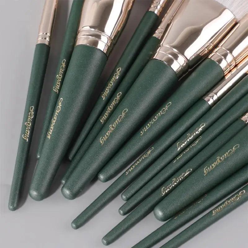 Super Quality 14Pcs Makeup Brushes Set Cosmetic Foundation Powder Blush Eye Shadow Lip Blend Wooden Make Up Brush Tool Kit Stevvex