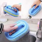 Super Quality Kitchen Cleaning Bathroom Toilet Kitchen Glass Wall Cleaning Bath Brush Handle Sponge Bath BottomBathtub Cleaning Tools Stevvex