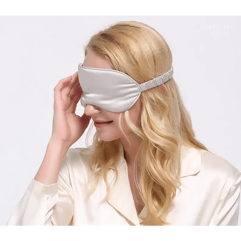 Super Smooth  Mulberry Silk Sleep Eye Mask & Blindfold With Elastic Strap Travel Eye Patch Soft Nap Eye Patch  Eye Cover Eyeshade for Night Sleeping Mask For Women Stevvex
