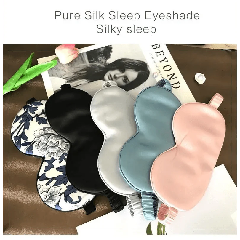 Super Smooth  Mulberry Silk Sleep Eye Mask & Blindfold With Elastic Strap Travel Eye Patch Soft Nap Eye Patch  Eye Cover Eyeshade for Night Sleeping Mask For Women Stevvex
