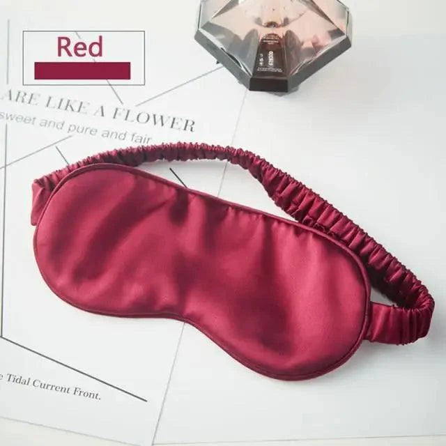 Super Smooth  Mulberry Silk Sleep Eye Mask & Blindfold With Elastic Strap Travel Eye Patch Soft Nap Eye Patch  Eye Cover Eyeshade for Night Sleeping Mask For Women Stevvex