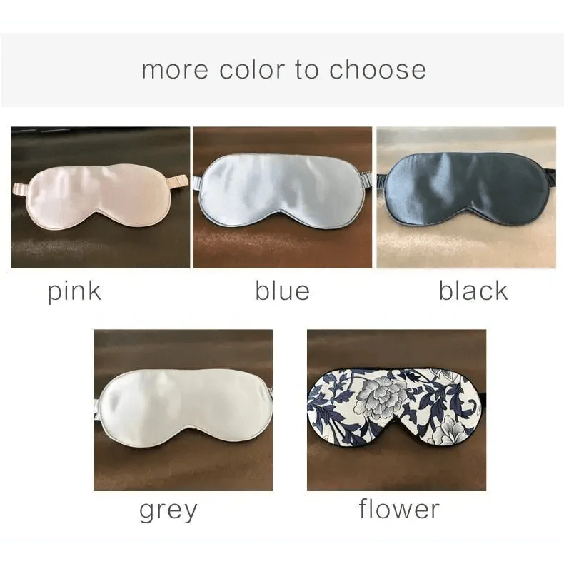 Super Smooth  Mulberry Silk Sleep Eye Mask & Blindfold With Elastic Strap Travel Eye Patch Soft Nap Eye Patch  Eye Cover Eyeshade for Night Sleeping Mask For Women Stevvex