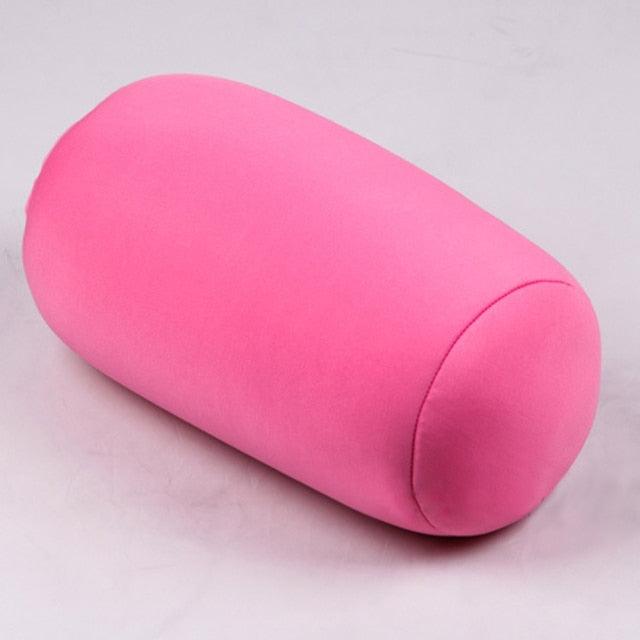 Super soft Head Pillow Case Micro Mini Microbead Back Cushion Pillow Roll Pillow Head Convenient Travel Pillow Microbead Bolster Tube Pillow Smooth Cool Touch Fabric Neck or Back Support Pillow Hypoallergenic Bed Decoration Stevvex
