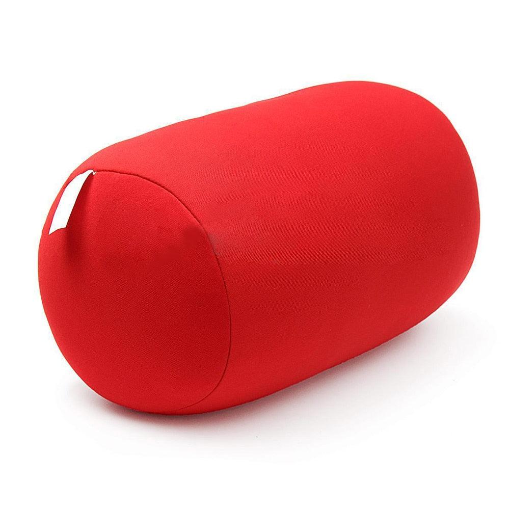 Super soft Head Pillow Case Micro Mini Microbead Back Cushion Pillow Roll Pillow Head Convenient Travel Pillow Microbead Bolster Tube Pillow Smooth Cool Touch Fabric Neck or Back Support Pillow Hypoallergenic Bed Decoration Stevvex