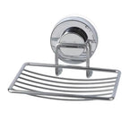 Super Strong Vacuum Suction Cup Soap Holder Drain Stainless Steel Wall-Mounted Soap Dish Shower Box Dish Punch-Free Bathroom Accessories Bathroom Soap Dish Holder Shower Soap Dish Saver Tray Bar Soap Sponge Holder for Shower Bathroom And Kitchen Stevvex