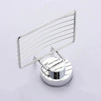 Super Strong Vacuum Suction Cup Soap Holder Drain Stainless Steel Wall-Mounted Soap Dish Shower Box Dish Punch-Free Bathroom Accessories Bathroom Soap Dish Holder Shower Soap Dish Saver Tray Bar Soap Sponge Holder for Shower Bathroom And Kitchen Stevvex