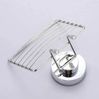 Super Strong Vacuum Suction Cup Soap Holder Drain Stainless Steel Wall-Mounted Soap Dish Shower Box Dish Punch-Free Bathroom Accessories Bathroom Soap Dish Holder Shower Soap Dish Saver Tray Bar Soap Sponge Holder for Shower Bathroom And Kitchen Stevvex